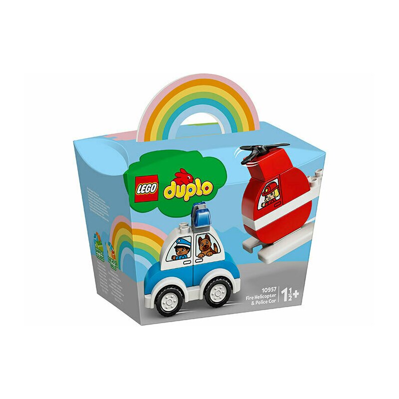 LEGO - Set de joaca Elicopter de pompieri si masina de politie ® Duplo, pcs 14