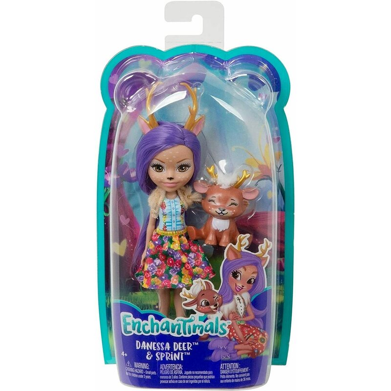 Mattel - Papusa Danessa Dear , Enchantimals , Cu figurina Sprint