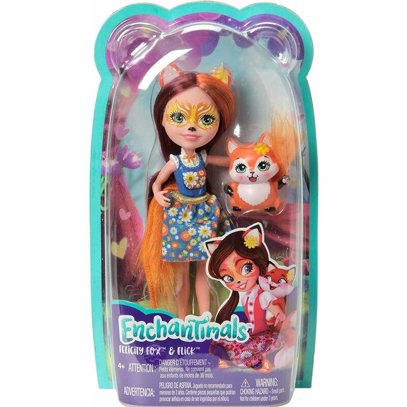 Mattel - Papusa Felicity Fox , Enchantimals , Cu figurina Flick