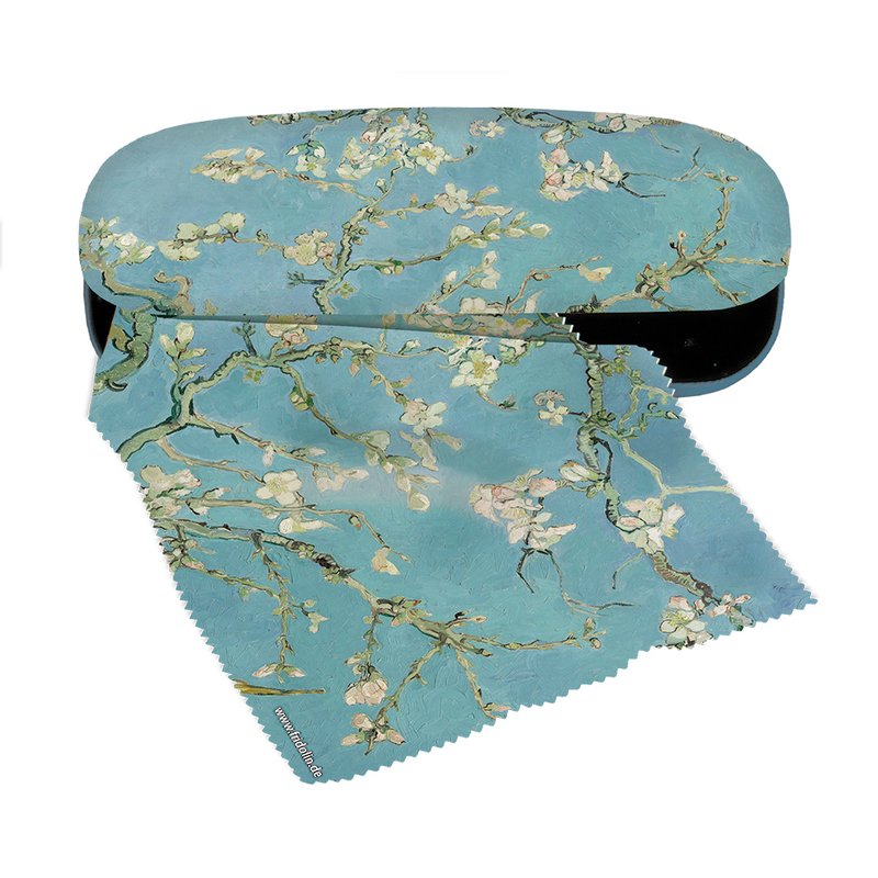 Fridolin - etui cu textil si protectie ochelari, van gogh ramuri inflorite