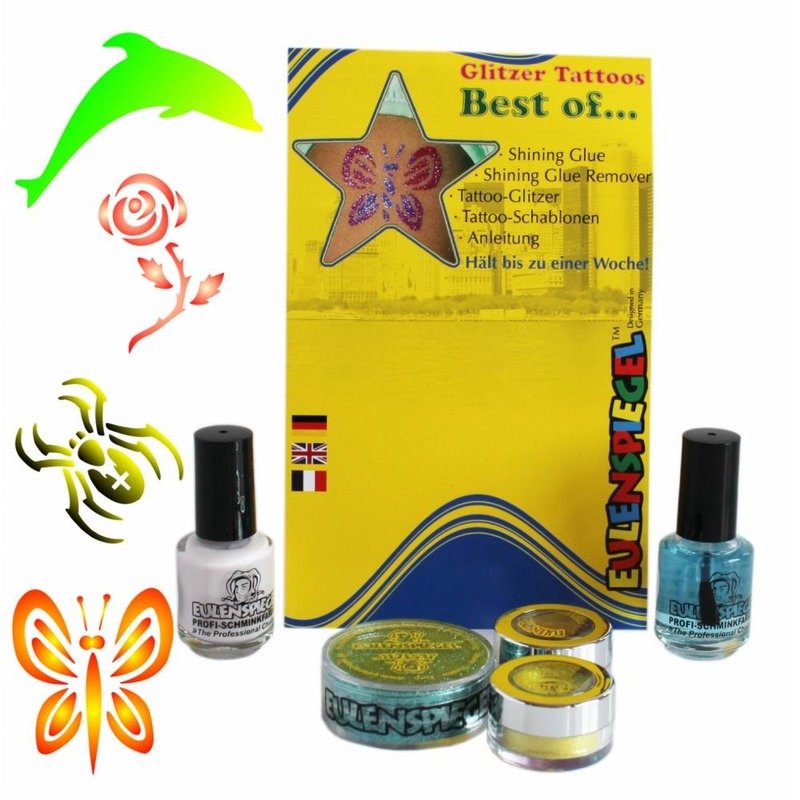 Eulenspiegel set tatuaje temporare germane (glitter tattoos) best of eulenspiegel st730515eulgt