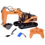 Excavator, Jokomisiada, Cu telecomanda, Cu sine moi din plastic, Cu sunete si lumini, Include cablu USB, baterie, Dezvolta abilitatile motorii si senzoriale, 3 ani+, Orange - 2