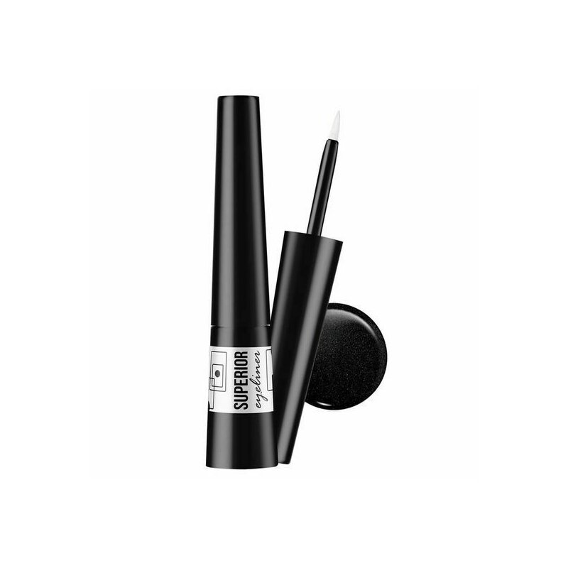 Eyeliner superior rezistent la apa, vipera, nr. 04 negru cu sclipici