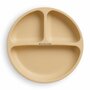 Farfurie compartimentata, Bocioland, Rotunda, Cu 3 compartimente, Fara BPA, 6-36 luni, Beige - 1