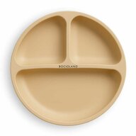 Farfurie compartimentata, Bocioland, Rotunda, Cu 3 compartimente, Fara BPA, 6-36 luni, Beige