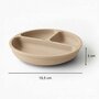 Farfurie compartimentata, Bocioland, Rotunda, Cu 3 compartimente, Fara BPA, 6-36 luni, Beige - 9
