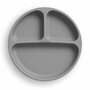 Farfurie compartimentata, Bocioland, Rotunda, Cu 3 compartimente, Fara BPA, 6-36 luni, Dark grey