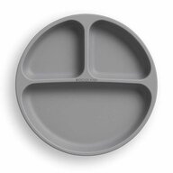 Farfurie compartimentata, Bocioland, Rotunda, Cu 3 compartimente, Fara BPA, 6-36 luni, Dark grey