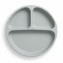 Farfurie compartimentata, Bocioland, Rotunda, Cu 3 compartimente, Fara BPA, 6-36 luni, Gray