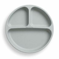 Farfurie compartimentata, Bocioland, Rotunda, Cu 3 compartimente, Fara BPA, 6-36 luni, Gray