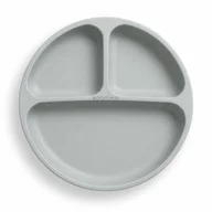 Farfurie compartimentata, Bocioland, Rotunda, Cu 3 compartimente, Fara BPA, 6-36 luni, Gray