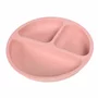 Farfurie compartimentata, Bocioland, Rotunda, Cu 3 compartimente, Silicon, Fara BPA, 6-36 luni, Pink - 1