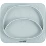 Farfurie compartimentata din silicon fara BPA, FreeON, 26 x 23 x 2.6 cm, Teddy Bear Green