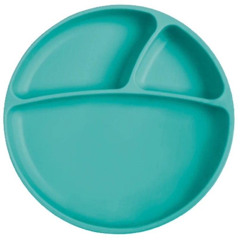 Minikoioi - farfurie compartimentata , 100% premium silicone – aqua green