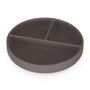 Farfurie compartimentata, Petite&Mars, Take&Match, Din silicon, Rotunda, Cu ventuza si 3 compartimente, Adecvata pentru masina de spalat vase si microunde, Nu absoarbe mirosuri, Fara BPA, 500 ml, 6 luni+, Bitter Cocoa, Maro - 2