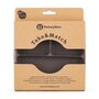 Farfurie compartimentata, Petite&Mars, Take&Match, Din silicon, Rotunda, Cu ventuza si 3 compartimente, Adecvata pentru masina de spalat vase si microunde, Nu absoarbe mirosuri, Fara BPA, 500 ml, 6 luni+, Bitter Cocoa, Maro - 8