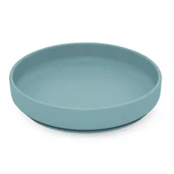 Farfurie, Petite&Mars, Take&Match, Din silicon, Cu ventuza, Fara BPA, Adecvata pentru masina de spalat vase si microunde, Nu absoarbe mirosuri, 6 luni+, 400 ml, Frosted Sky, Albastru