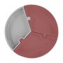 Minikoioi - Farfurie Puzzle , 100% Premium Silicone – Velvet Rose / Powder Grey - 1