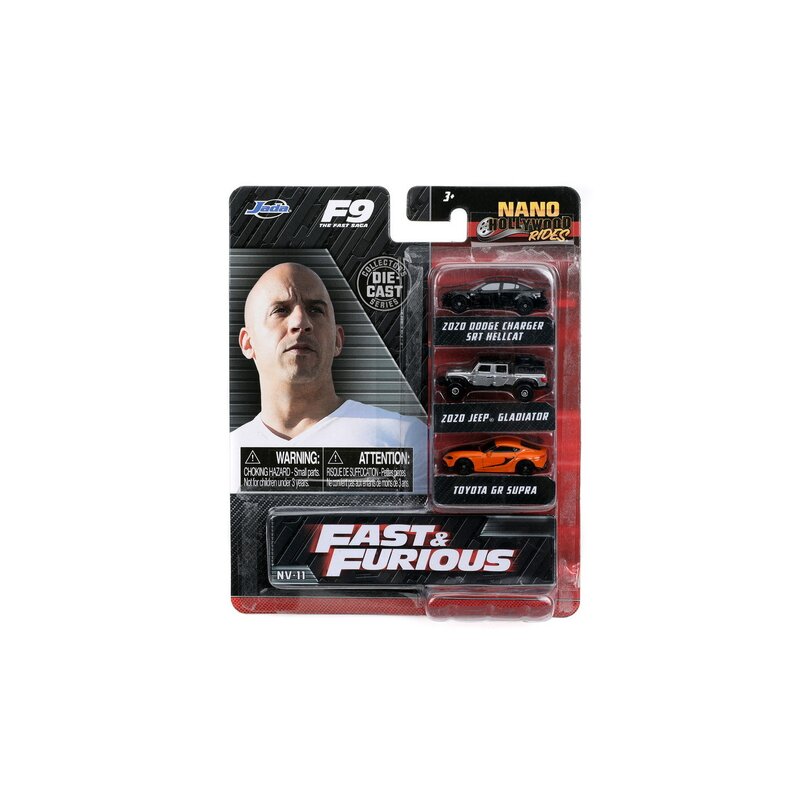 Simba - fast and furious 3 set 3 nano-masini metalice 4cm