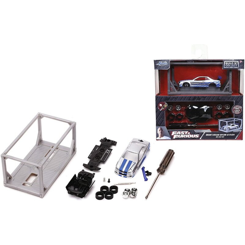 Simba - Set de constructie Vehicul Nissan1970 , Fast and furious, Scara 1:55