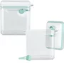 Recipient depozitare lapte praf, Feedo, 1700 ml, Capac etans, Din plastic, Fara BPA, Turcoaz - 3