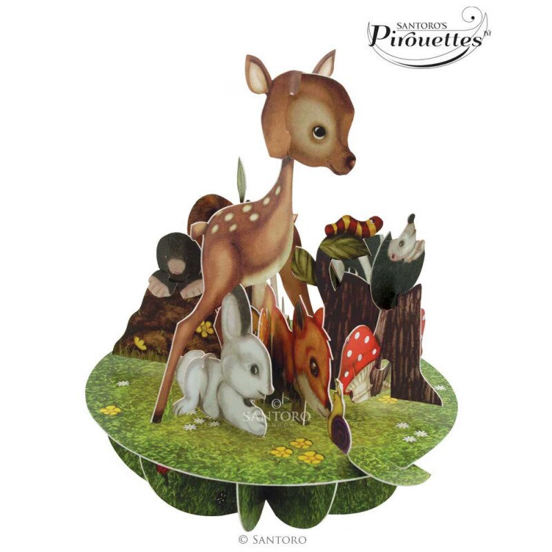 Felicitare 3d pirouettes caprioara curajoasa