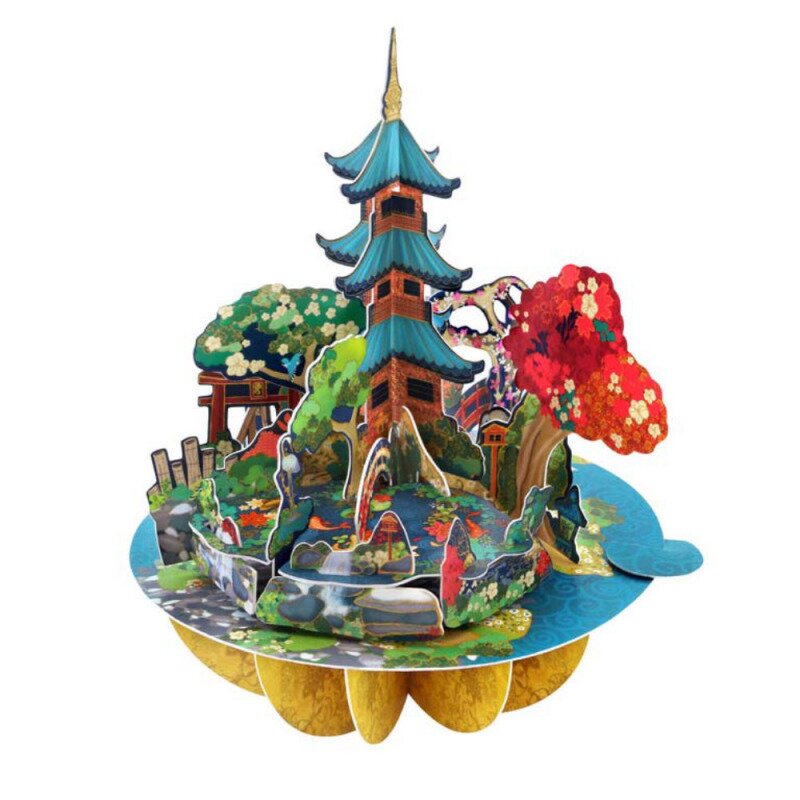 Felicitare 3d pirouettes santoro - gradina japoneza