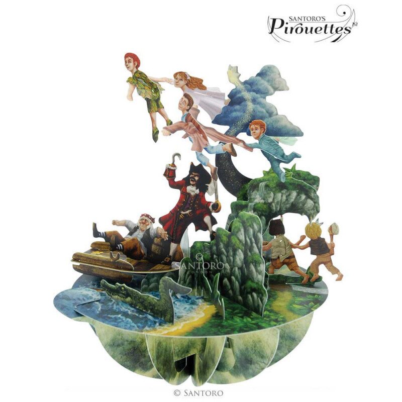Felicitare 3d pirouettes santoro-peter pan