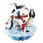 Felicitare 3D Pirouettes Santoro - Pinguinii lui Mos Craciun - 1