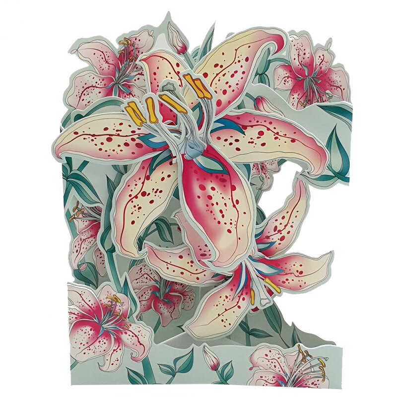 Felicitare 3d swing cards – crini
