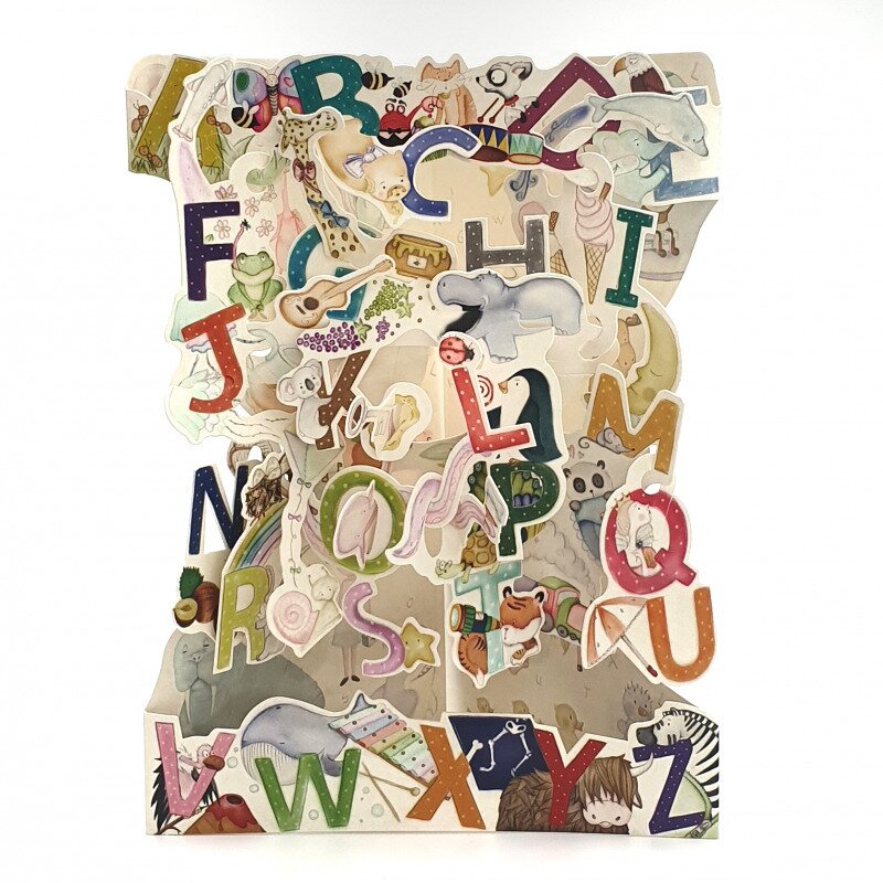 Felicitare 3d swing cards - de la a la z