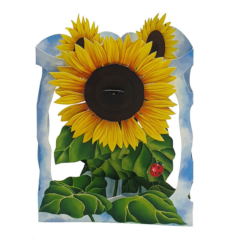 Felicitare 3d swing cards - floarea soarelui