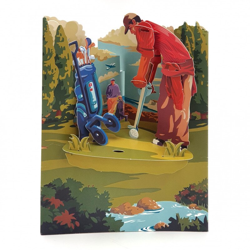 Felicitare 3d swing cards - golf
