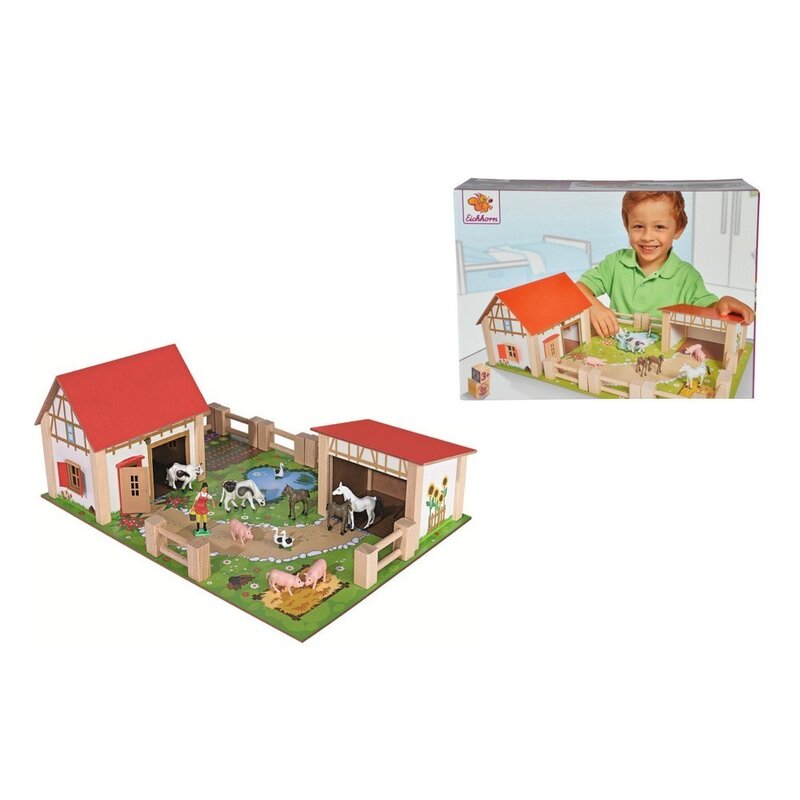 Eichhorn - set de joaca ferma , cu 25 de accesorii, multicolor