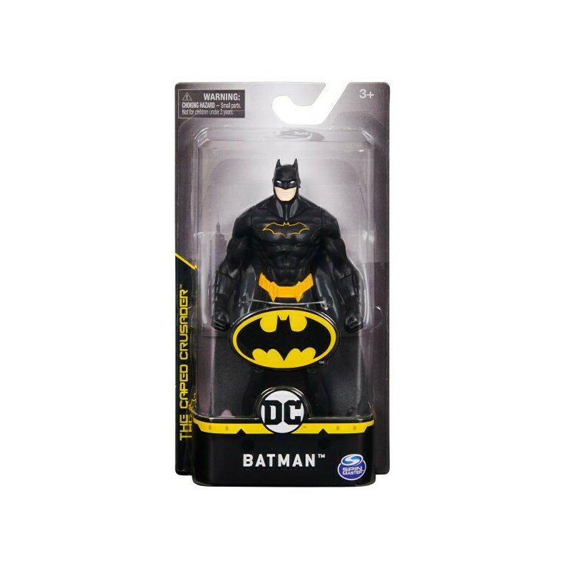 Spin Master - Figurina Supererou , Batman , 15 cm, Cu costum complet, Negru