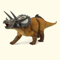 Collecta - Figurina dinozaur Triceratops pictata manual scara 1:15