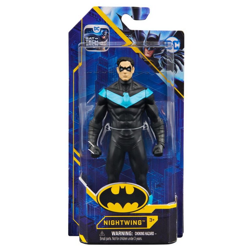 Spin master - figurina nightwing 15cm cu costum metal tech