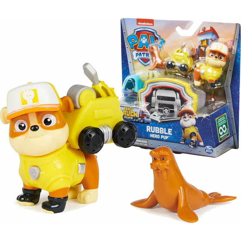 Figurina paw patrol big truck hero pups - rubble