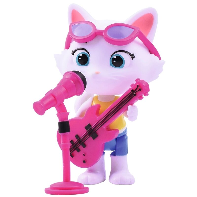 Smoby - Figurina 44 Cats Milady 7,7 cm cu microfon si chitara bass