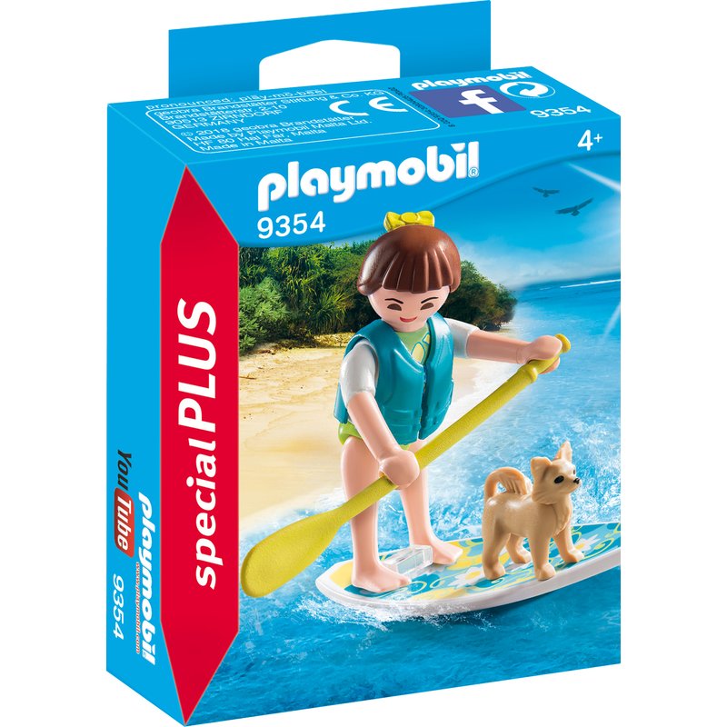 Playmobil - set figurine surfer si catel , special plus