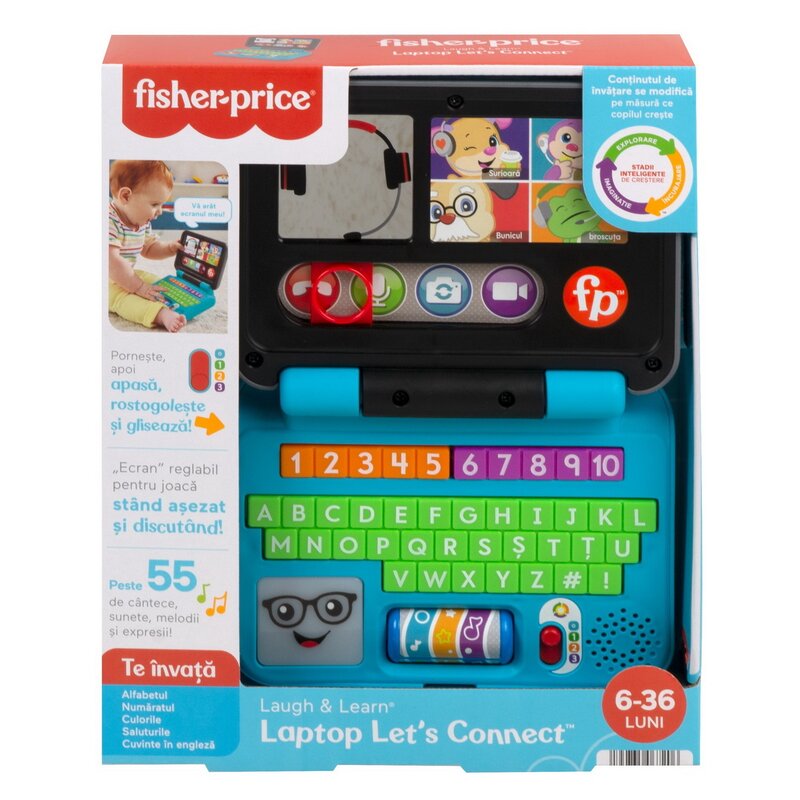 Mattel - FISHER PRICE LAUGH&LEARN LAPTOP INTERACTIV IN LIMBA ROMANA