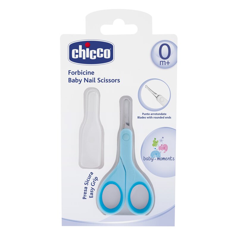 Chicco - forfecuta cu protectie, blue, 0 luni+