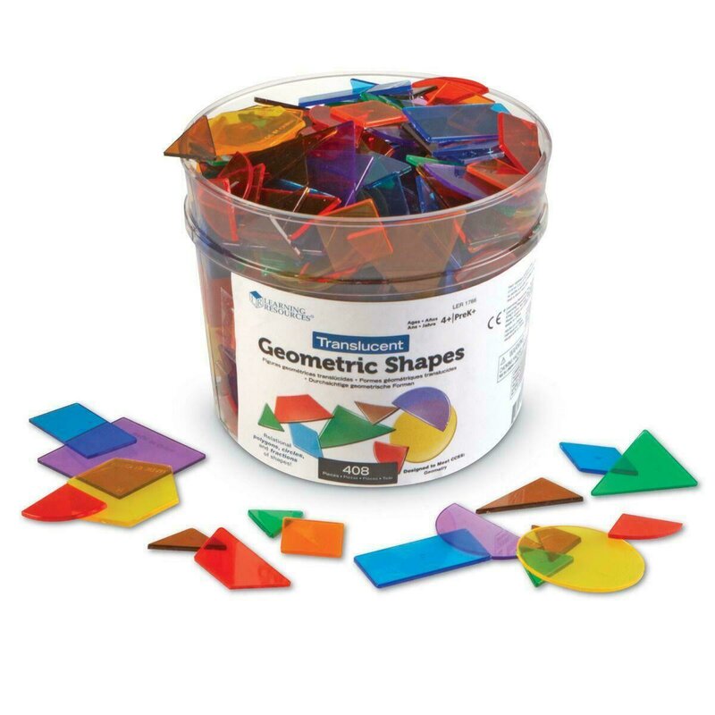 Learning resources - forme geometrice transparente (408 piese)