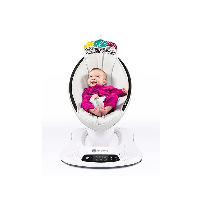 4Moms - Fotoliu balansoar bebelusi, MamaRoo 4.0, Conexiune Bluetooth, Classic Gri