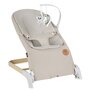 Fotoliu balansoar, Lionelo, Lilac, Cu arcada cu jucarii, Ergonomic, Reglare spatar in 3 pozitii, Pernuta moale invelita in tesatura de bambus, Pliabil, 0-6 luni, Bej - 1