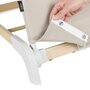 Fotoliu balansoar, Lionelo, Lilac, Cu arcada cu jucarii, Ergonomic, Reglare spatar in 3 pozitii, Pernuta moale invelita in tesatura de bambus, Pliabil, 0-6 luni, Bej - 9