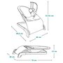 Fotoliu balansoar, Lionelo, Lilac, Cu arcada cu jucarii, Ergonomic, Reglare spatar in 3 pozitii, Pernuta moale invelita in tesatura de bambus, Pliabil, 0-6 luni, Bej - 16
