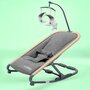 Fotoliu balansoar, New Baby, Snuggle, Pana la 9 kg, Arcada cu jucarii detasabile, Ergonomic, Balansare manuala, Pliabil, 0 luni+, Grey - 4
