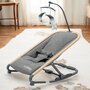 Fotoliu balansoar, New Baby, Snuggle, Pana la 9 kg, Arcada cu jucarii detasabile, Ergonomic, Balansare manuala, Pliabil, 0 luni+, Grey - 3