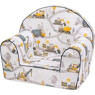 Fotoliu din burete, Bubaba, Builders, Pentru copii, 9 luni-5 ani, Multicolor